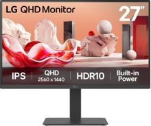 Изображение товара 27" Монитор LG 27BA45QB-B,  2560x1440,  IPS,  75Гц,  2хHDMI,  1хDP,  черный [27ba45qb-b.aruz]