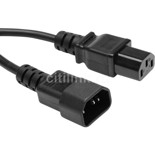 Шнур питания Lanmaster (LAN-PP13/14-1.8-BK) C13-С14 проводник.:3×0.75мм2 1.8м 220В 10А (упак.:1шт) ч