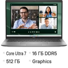Изображение товара Ноутбук Dell Latitude 7450, 14", IPS, Intel Core Ultra 7 155U 1.7ГГц, 12-ядерный, 16ГБ LPDDR5x, 512ГБ SSD,  Intel Graphics, Windows 11 Pro,  серый [7450-7650]