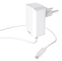 Изображение товара Сетевое зарядное устройство HAMA H-178342 8-pin Lightning 12Вт 2.4A белое