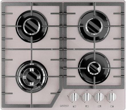 Газовая варочная панель GEFEST ПВГ 2232-01 Р51,  4 конфорки,  закаленное стекло,  бежевый