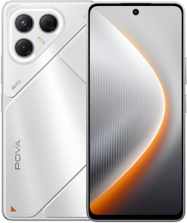 Смартфон TECNO Pova 7 5G 8/128Gb,  6.78",  IPS,  144Гц,  6000мAч,  2 nano SIM,  серебристый