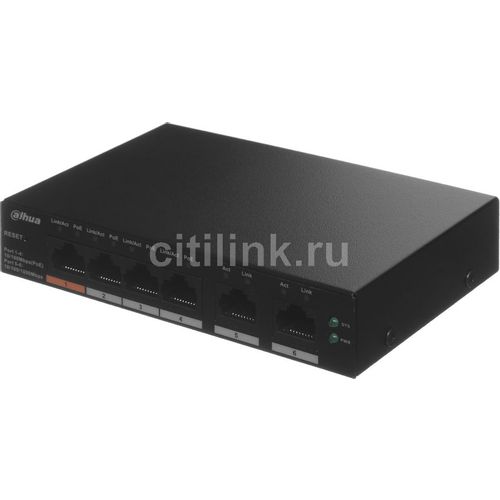 Коммутатор Dahua DH-CS4006-4ET-60, управляемый, 10/100/1000 Мбит/с