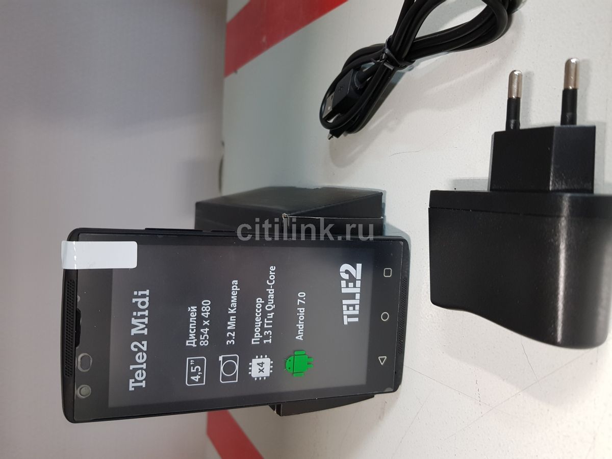 Смартфон HAIER Tele2 Midi 2.0 8Gb, черный(Б/У) – купить в Ситилинк |  M00202340