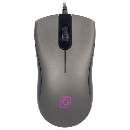 Мышь проводная Oklick 375M, оптическая, USB, 1600dpi, серый и черный [1012669]