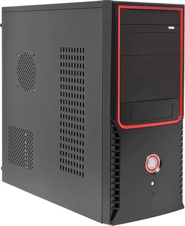Корпус ATX CaseCom Texconn 6620, Midi-Tower, без БП,  черный и красный [kj-6620]