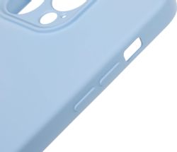Чехол (клип-кейс) BORASCO Microfiber Case, для Apple iPhone 15 Pro, голубой
