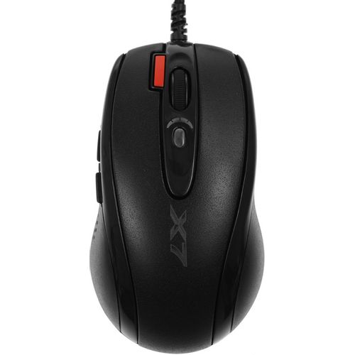 Мышь проводная A4TECH X-7120, игровая, оптическая, USB, 2000dpi, черный [x-710bk+x7-200mp]
