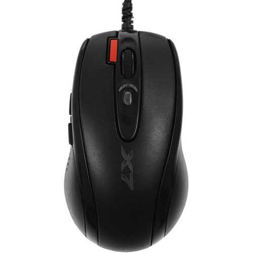 Мышь проводная A4TECH X-7120, игровая, оптическая, USB, 2000dpi, черный [x-710bk+x7-200mp]