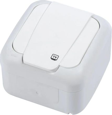 Розетка телевизионная Panasonic Palmiye открытая, IP54, белый [90555410-ru]