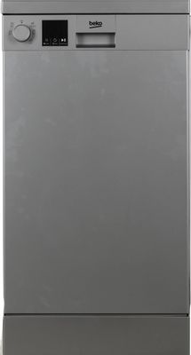 Посудомоечная машина Beko DVS050R02S,  узкая, напольная, 44.8см, загрузка 10 комплектов, серебристая [7656308335]