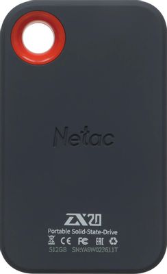 512ГБ Внешний диск SSD NETAC ZX20 NT01ZX20-512G-32BL, USB-C