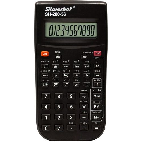 Калькулятор Silwerhof SH-200-56, 10-разрядный, черный