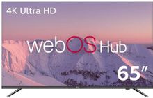 65" Телевизор BQ 65FSU32B, DLED, 4K Ultra HD, черный, СМАРТ ТВ, WebOS ...