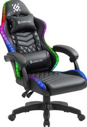 Кресло игровое Defender Core, экокожа, до 110кг, черный