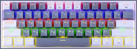 Клавиатура Redragon Fizz, проводная, USB, механическая, серый [70675]