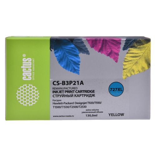Картридж Cactus CS-B3P21A, №727, желтый / CS-B3P21A