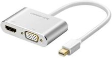 Изображение товара Адаптер видео UGREEN MD115 miniDisplayport на VGA и HDMI 0.15м золотой