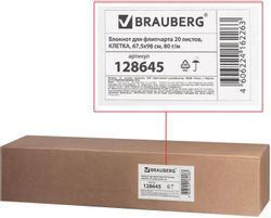Блок бумаги BRAUBERG 128645 для флипчартов 67.5х98см клетка 20л