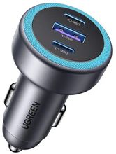 Изображение товара Автомобильное зарядное устройство UGREEN EC307 30Вт USB-A и USB-C серое