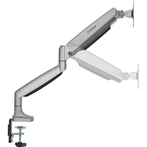 Кронштейн для мониторов ЖК Digma D-MM301, до 45", до 15кг, крепление к столешнице, поворот и наклон, серый
