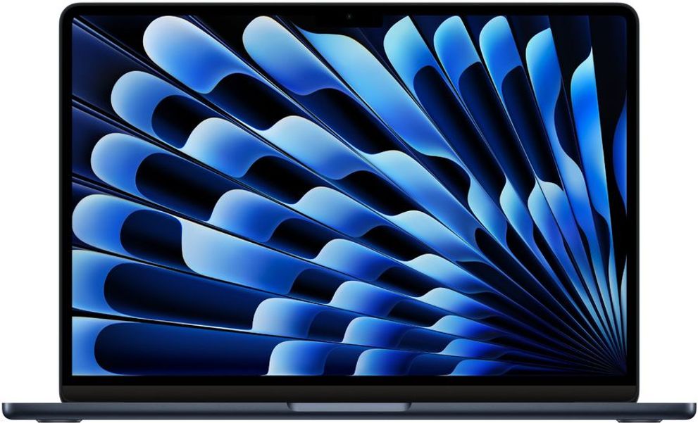 Ноутбук Apple MacBook Air 13 M3 A3113, 13.6", 2024, Retina, Apple M3 8 core 4ГГц, 8-ядерный, 16ГБ 512ГБ SSD,  macOS,  полночный [mxcv3ll/a]