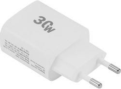 Изображение товара Сетевое зарядное устройство Digma DGW3D,  USB-A,  USB-C, 30Вт, 3A, белый [dgw3d0f110wh]