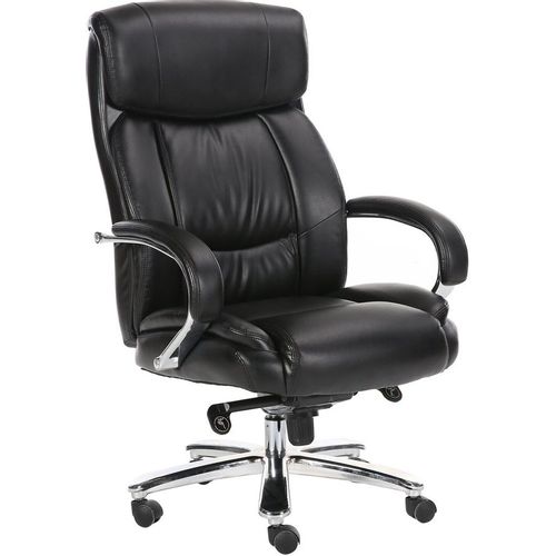Кресло BRABIX Direct EX-580, кожа рециклированная, до 125кг, мультиблок, фиксированные подлокотники, черный