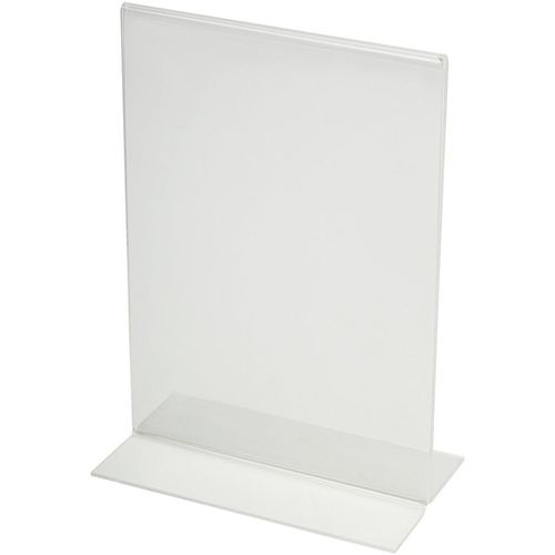 Подставка настольная для рекламных материалов BRAUBERG Standard, 15×21смсм, прозрачный [290424]