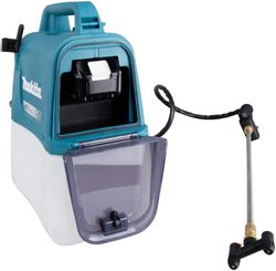 Опрыскиватель Makita DUS054Z, аккумуляторный, наплечный, 5л, бирюзовый/белый