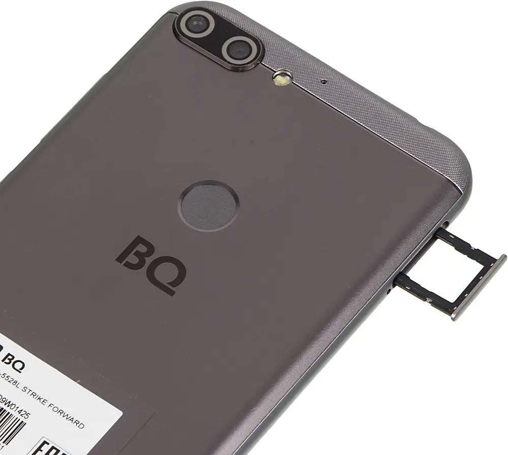 Характеристики Смартфон BQ Strike Forward 16Gb, 5528L, серый (1165068)  смотреть в СИТИЛИНК