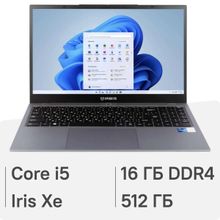 Изображение товара Ноутбук IRBIS SmartBook 15NBP3508L_G2 15.6", IPS, Intel Core i5 1240P 1.7ГГц, 12-ядерный, 16ГБ DDR4, 512ГБ SSD, Intel Iris Xe graphics, Windows 11 Pro, серый