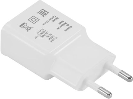 Сетевое зарядное устройство Buro TJ-159w,  USB-A,  10.5Вт, 2.1A, белый