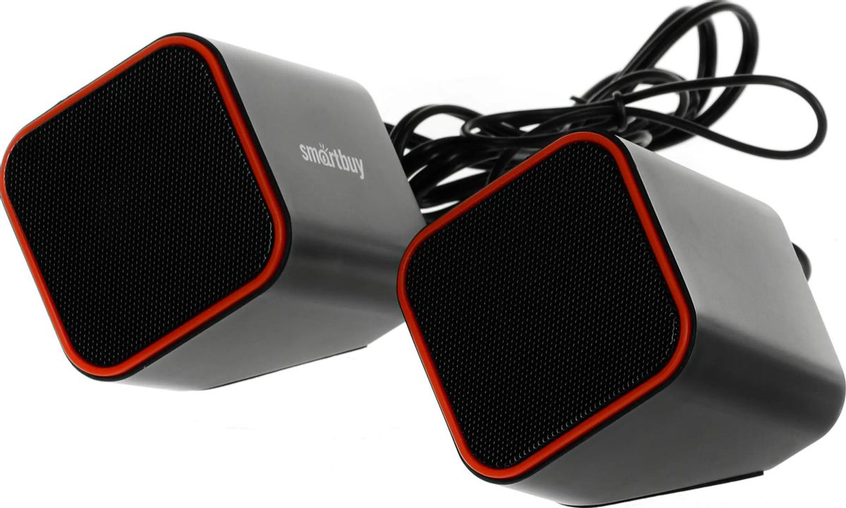 Колонки SMARTBUY Cute, 2.0, черный/ красный [sba-2590] – купить в Ситилинк  | 1824778