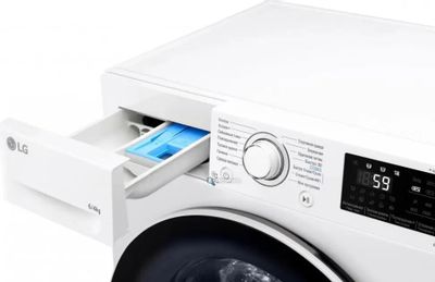 Стиральная машина LG F2J6NM7W, с фронтальной загрузкой, 6кг, 1200об/мин ...