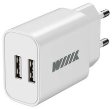 Изображение товара Сетевое зарядное устройство Wiiix UNN-1-2-01, 2xUSB-A, 12Вт, 2.4A, белый
