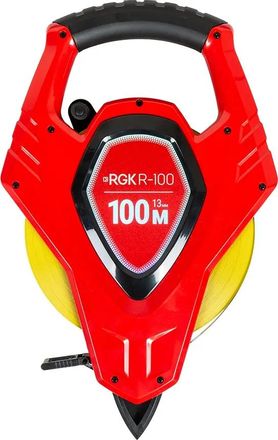 Рулетка геодезическая RGK R100,  100м x12мм,  с поверкой [755993]