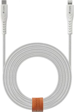 Кабель LYAMBDA LCLm25-WH,  Lightning (m) -  USB Type-C (m),  2.5м,  MFI,  3A,  белый