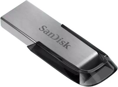 Флешка USB Sandisk Cruzer Ultra Flair 64ГБ, USB3.0, серебристый и