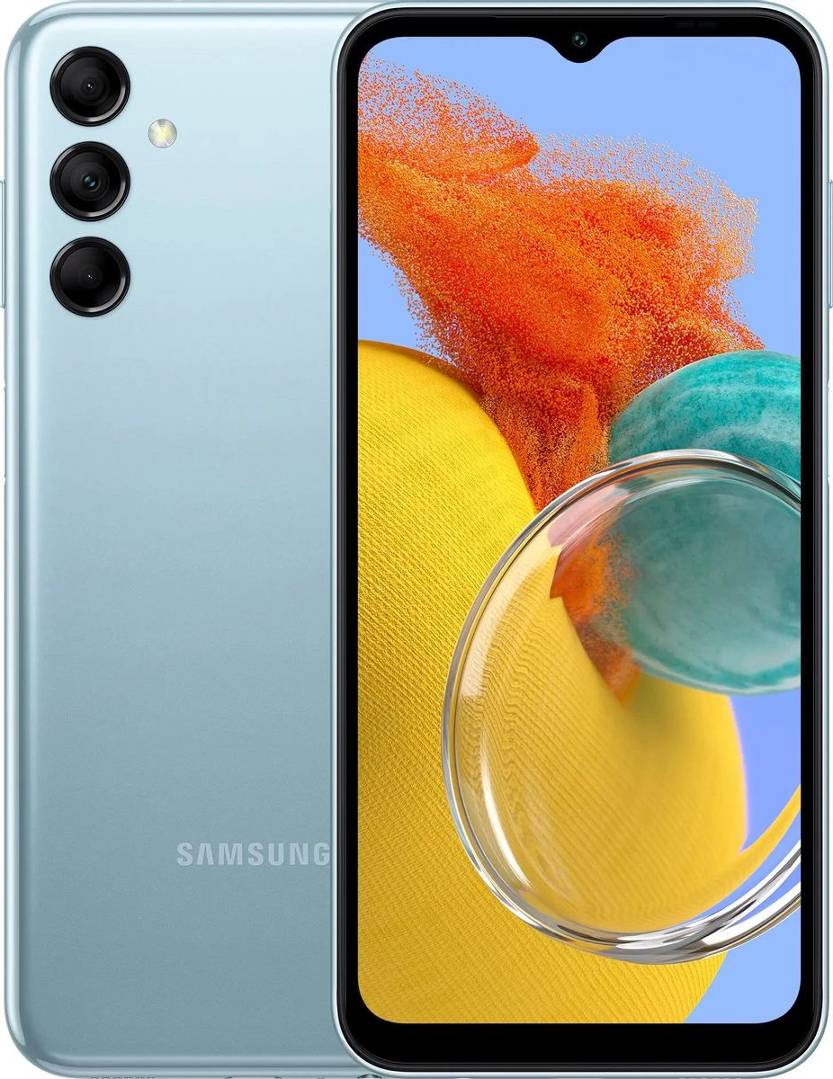 Характеристики Смартфон Samsung Galaxy M14 4/128Gb, SM-M146B, голубой  (1911982) смотреть в СИТИЛИНК