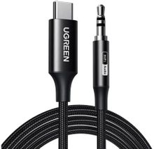 Изображение товара Кабель аудио UGREEN CM450 USB Type-C - Jack 3.5 3м черный