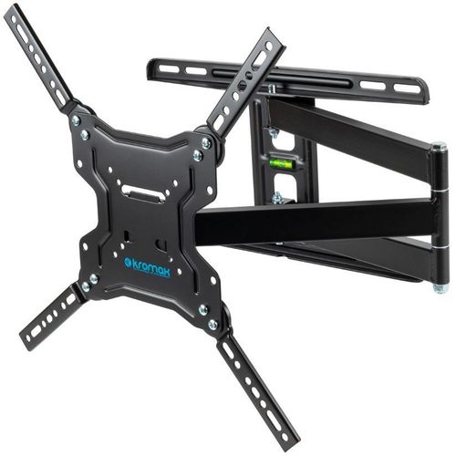 Кронштейн для телевизора Kromax DIX-19, 22-65", настенный, поворотно-выдвижной и наклонный, черный [20260]