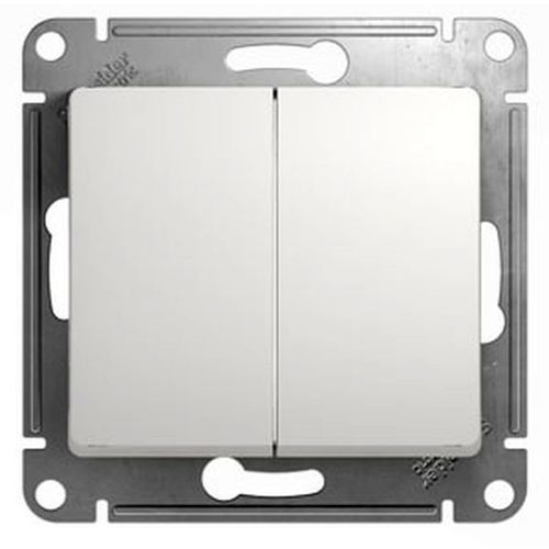 Выключатель Schneider Electric Glossa 2-клавишный, установка скрытая, IP20, белый [gsl000151]