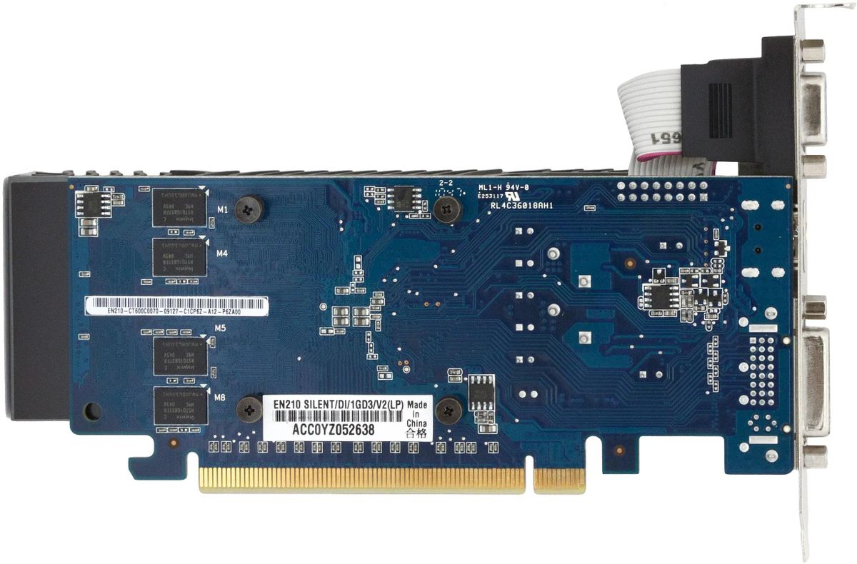 ASUS NVIDIA GeForce 210 EN210 SILENT DI 1GD3 V2 LP 1 DDR3 Low Profile Ret 601762