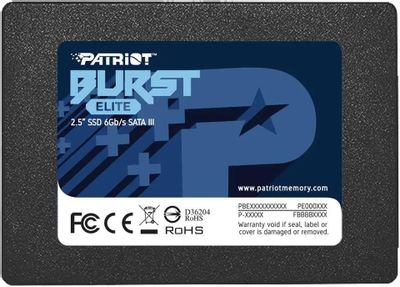 SSD накопитель Patriot Burst Elite PBE120GS25SSDR 120ГБ, 2.5", SATA III,  SATA