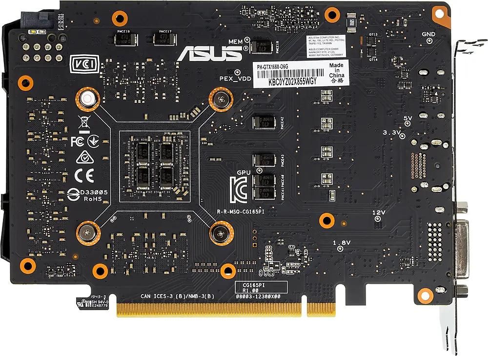 ASUS NVIDIA GeForce GTX 1660 PH GTX1660 O6G 6 GDDR5 Ret 1132847