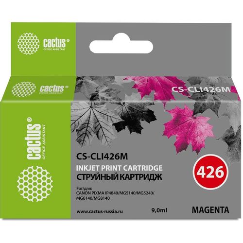 Картридж Cactus CS-CLI426M, CLI-426M, пурпурный / CS-CLI426M