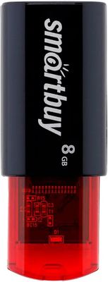 Флешка USB SMARTBUY Click 8ГБ, USB2.0, черный и красный [sb8gbcl-k ...