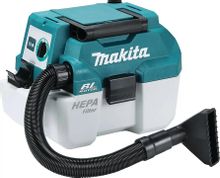 Изображение товара Строительный аккумуляторный пылесос Makita DVC750LZ 64 Вт 7.5 л