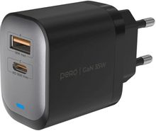 Изображение товара Сетевое зарядное устройство PERO ТС27 35Вт USB-A USB-C быстрая зарядка